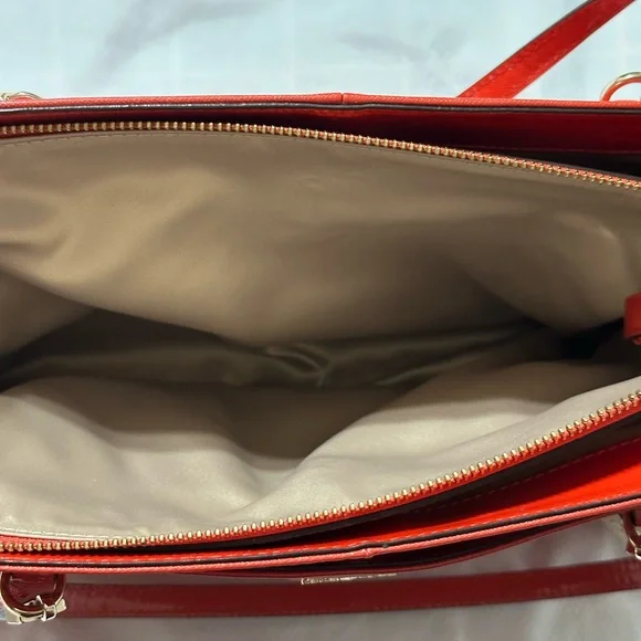 Coach Red Patent Leather Shoulder Bag - Picture 5 of 12